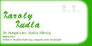 karoly kudla business card